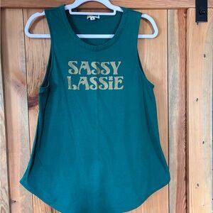 Tipsy Elves Green and Gold Muscle Tee